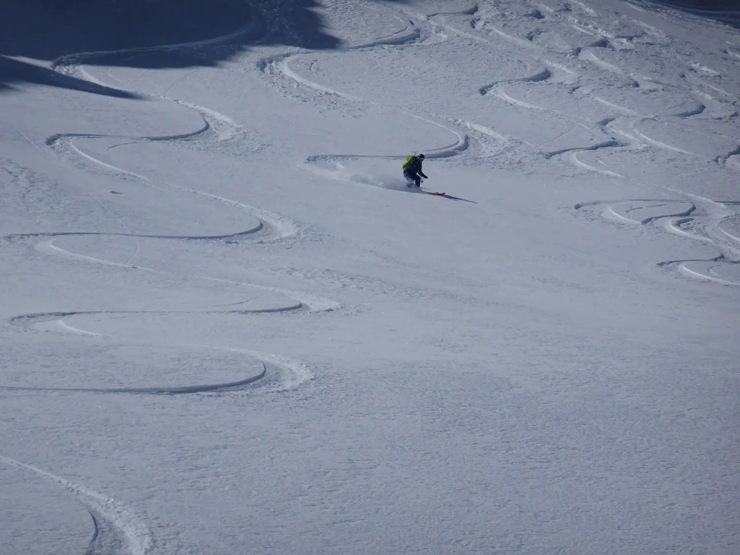 Skidurchquerung Ortler bei Bergspur