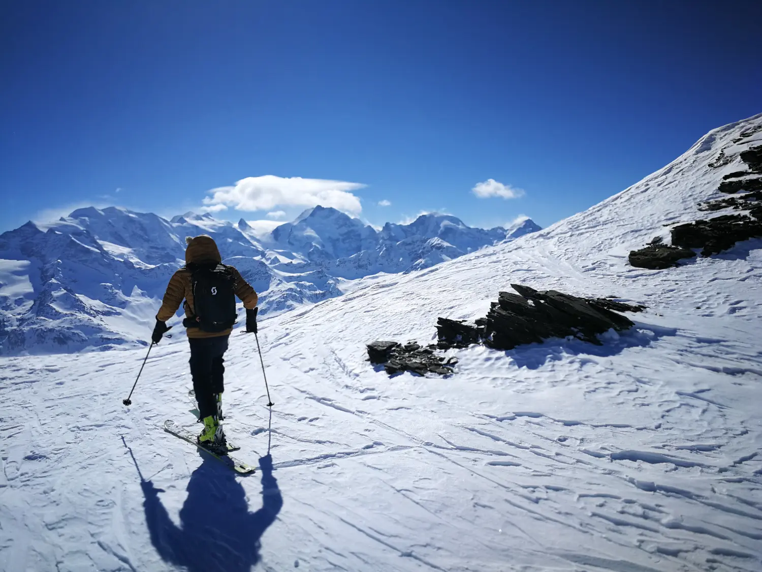 Skitour Berninapass-Livigno-Davos bei Bergspur