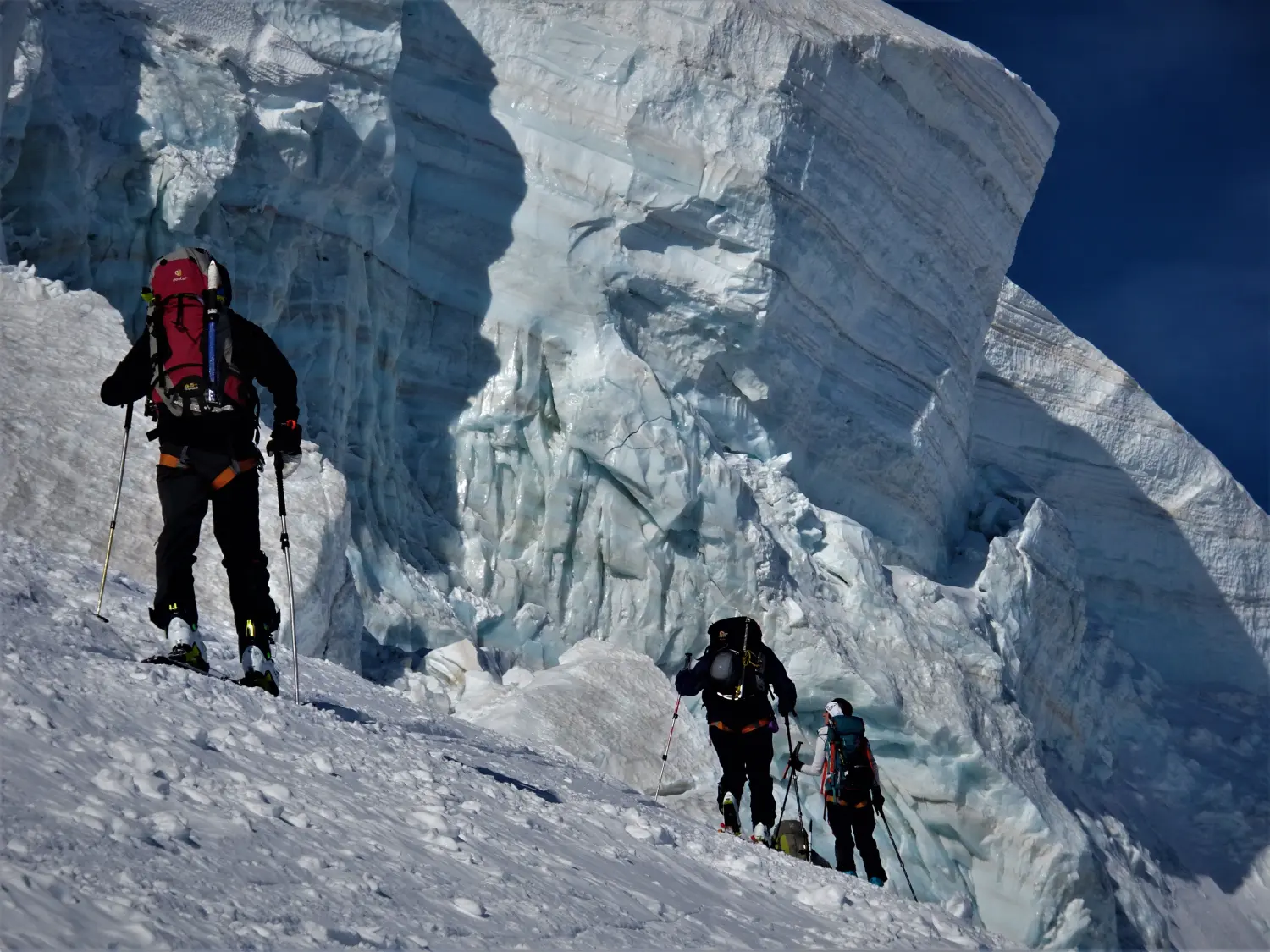 Skihochtour Écrins Überquerung bei Bergspur