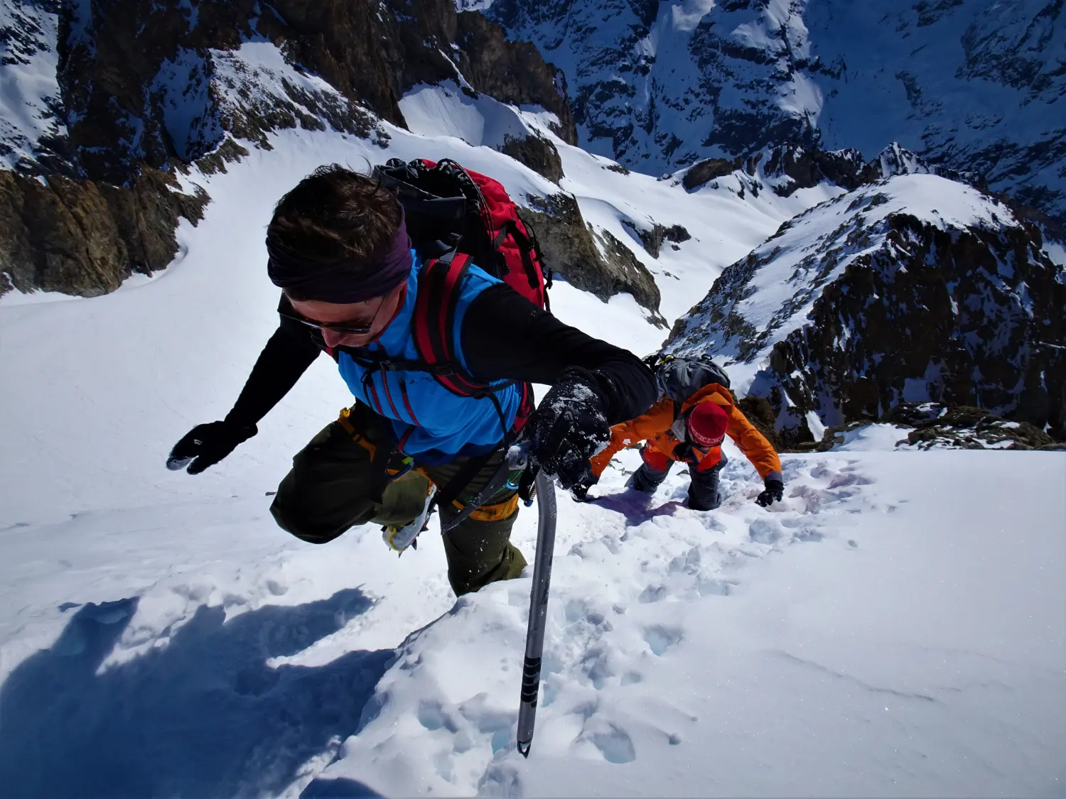 Skihochtour Écrins Überquerung bei Bergspur