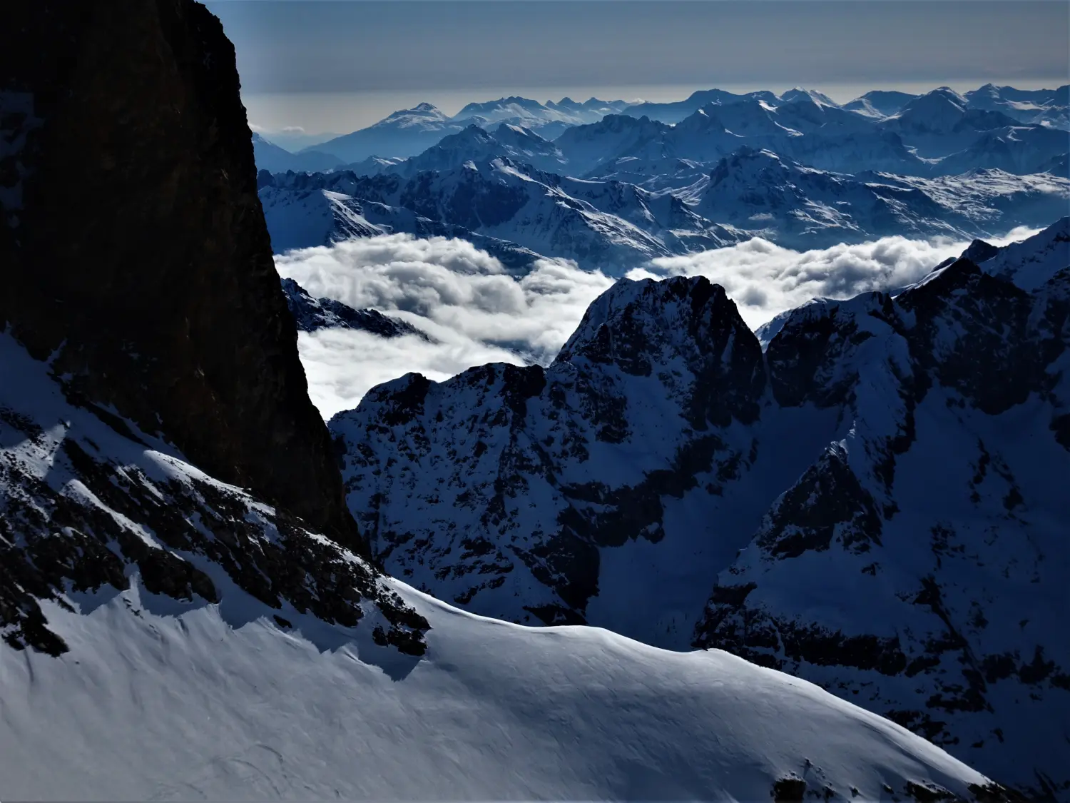 Skihochtour Écrins Überquerung bei Bergspur