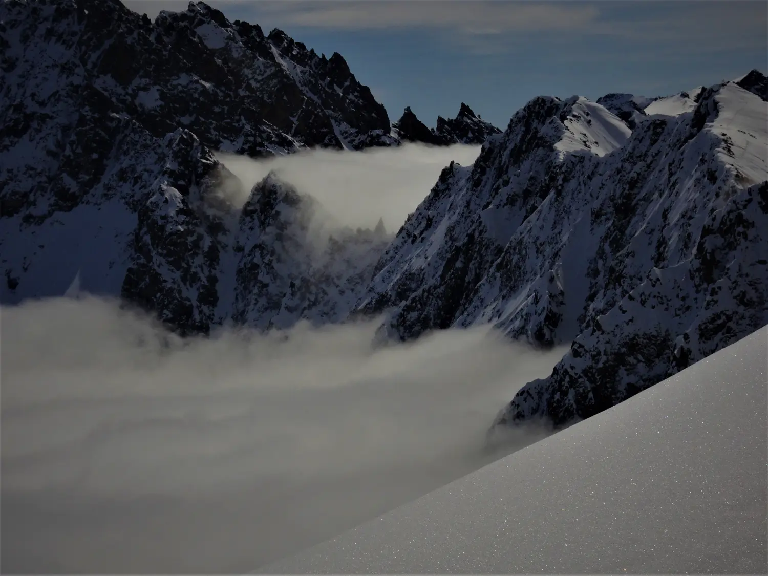 Skihochtour Écrins Überquerung bei Bergspur