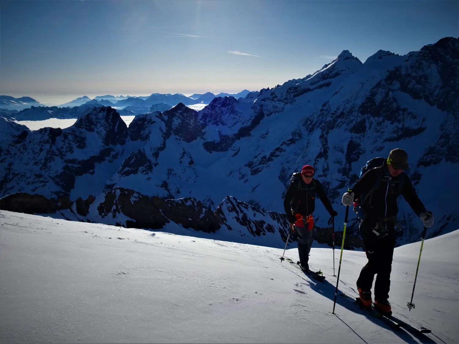 Skihochtour Écrins Überquerung bei Bergspur
