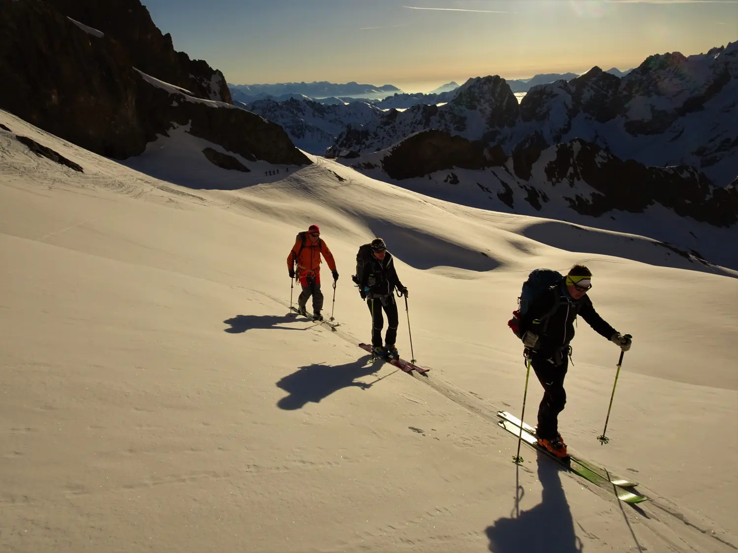 Skihochtour Écrins Überquerung bei Bergspur